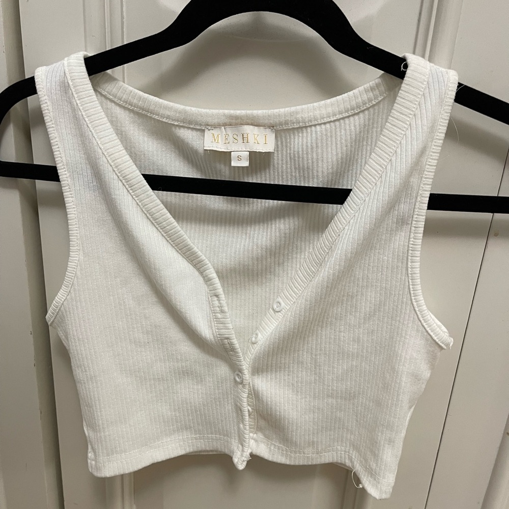 White crop top